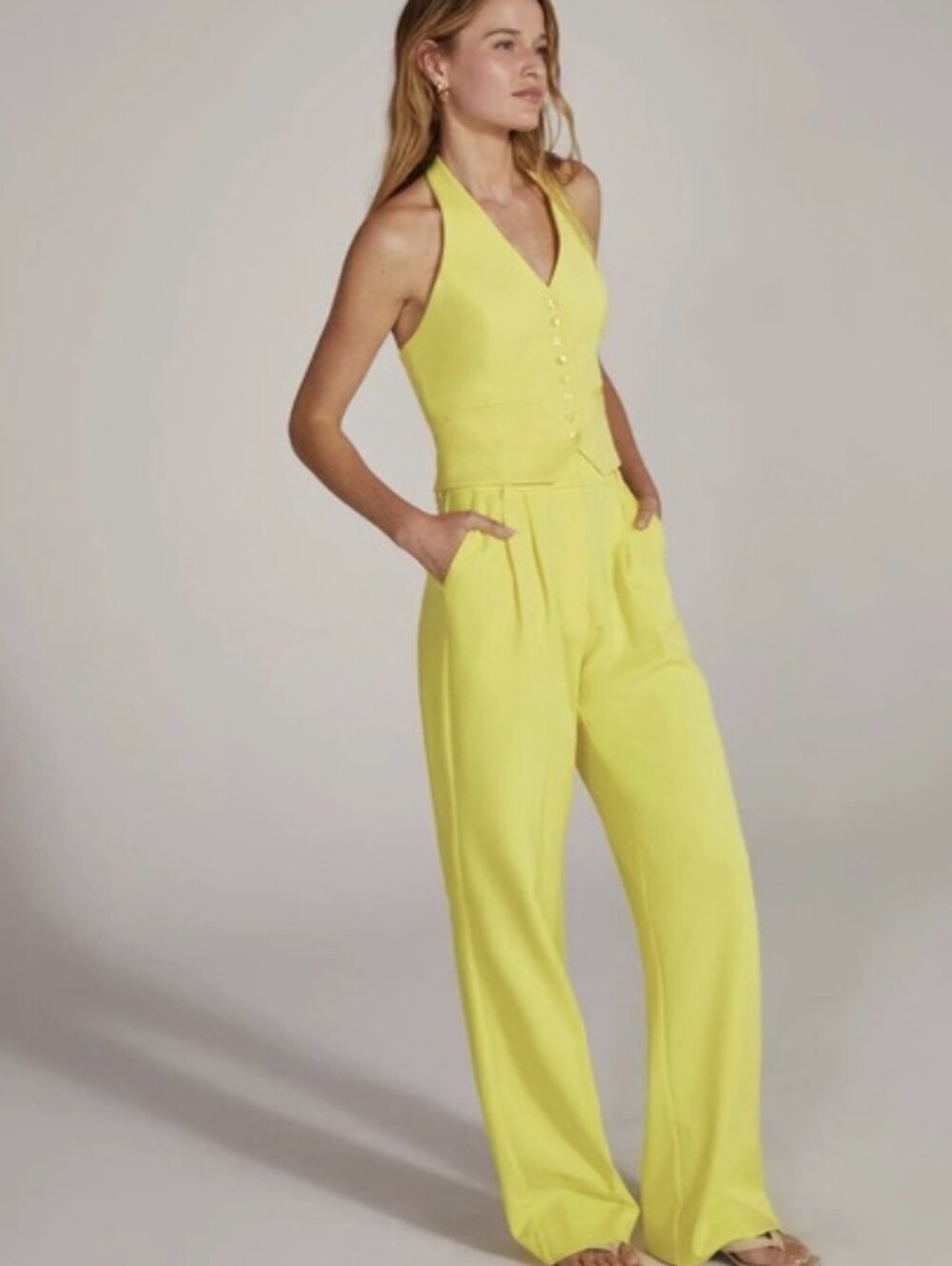 Favorite Daughter Canary Yellow Agnes Pant Size 4
